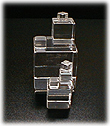 Clear Solid Acrylic cubes, balls, and half rounds